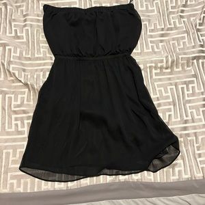 Express black strapless dress